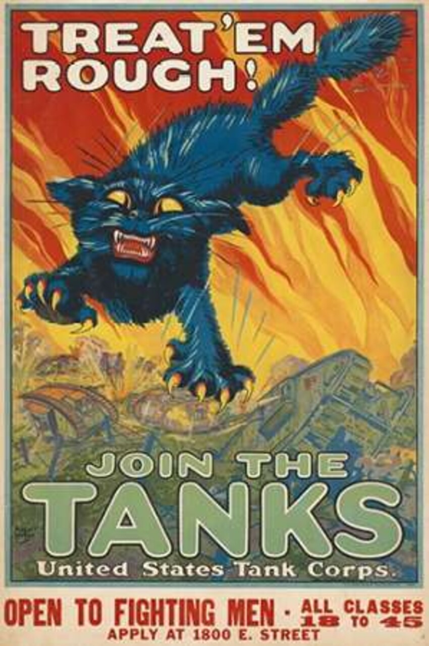Treat em Rough - Join the Tanks, 1917 Poster Print by August Hutaf - Item # VARPDX467768